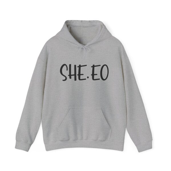 She.EO Unisex Heavy Blend Hooded Sweatshirt - Empowerment Apparel - Image 9