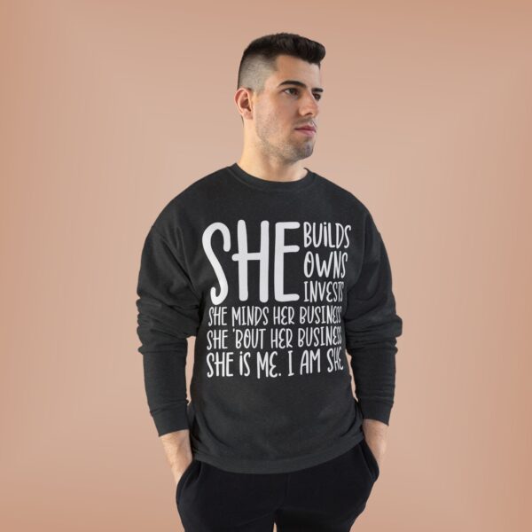 SHE - Unisex EcoSmart® Crewneck Sweatshirt - Image 4