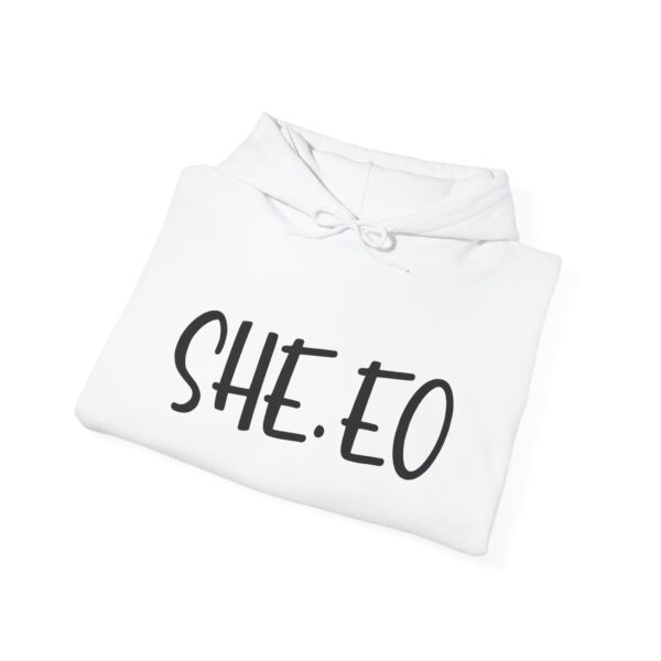 She.EO Unisex Heavy Blend Hooded Sweatshirt - Empowerment Apparel - Image 8